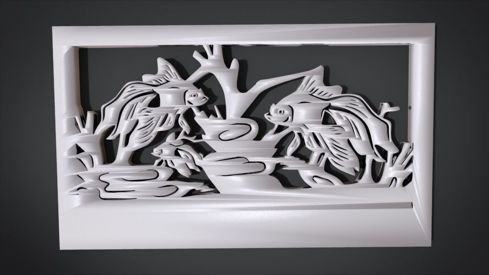 Ornament Fish Furniture 3D print model_22
