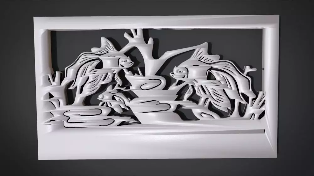 Ornament Fish Furniture 3D print model_0