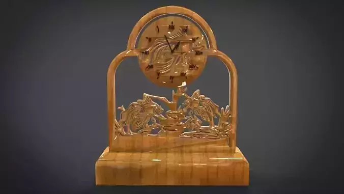 Decorative clock furniture with Fish motif design