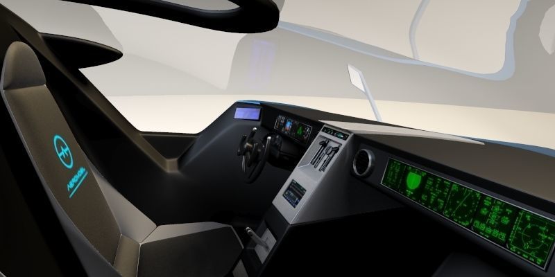 Aeromobil futuristic flying car 3D model_15
