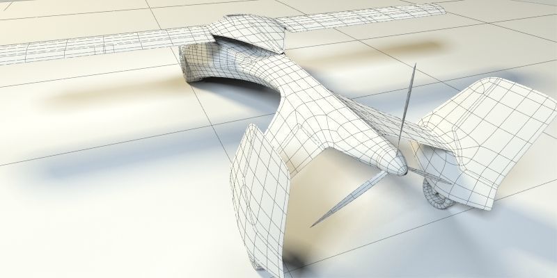 Aeromobil futuristic flying car 3D model_18