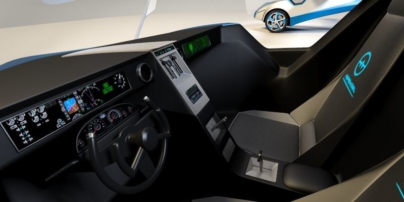 Aeromobil futuristic flying car 3D model_14