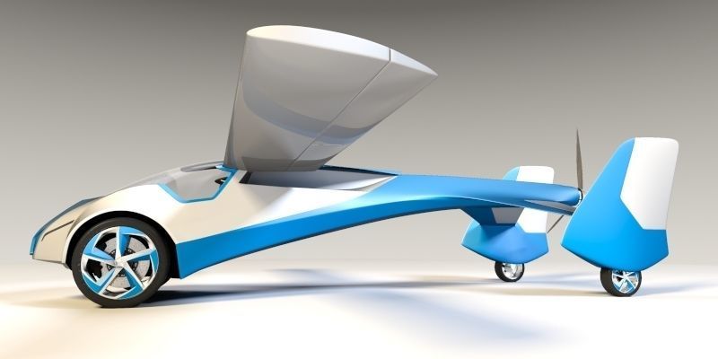 Aeromobil futuristic flying car 3D model_4