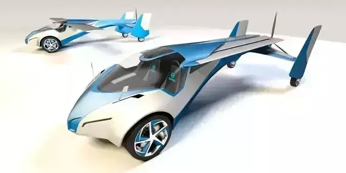 Aeromobil futuristic flying car 3D model Aeromobil futuristic flying car 3D model