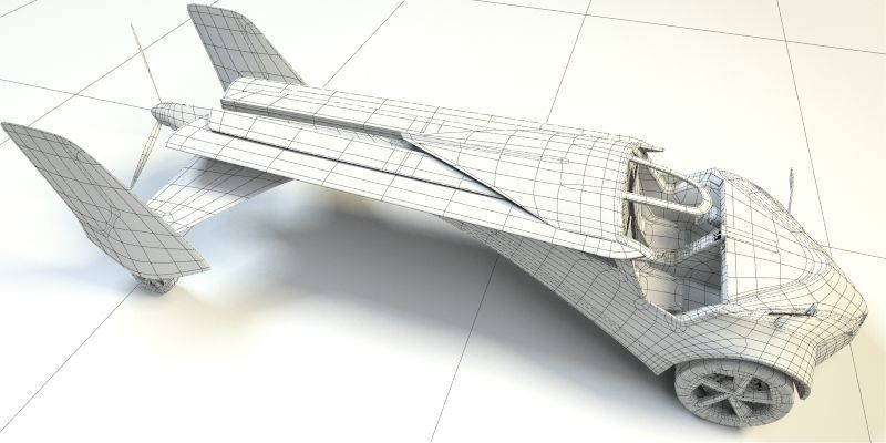 Aeromobil futuristic flying car 3D model_17