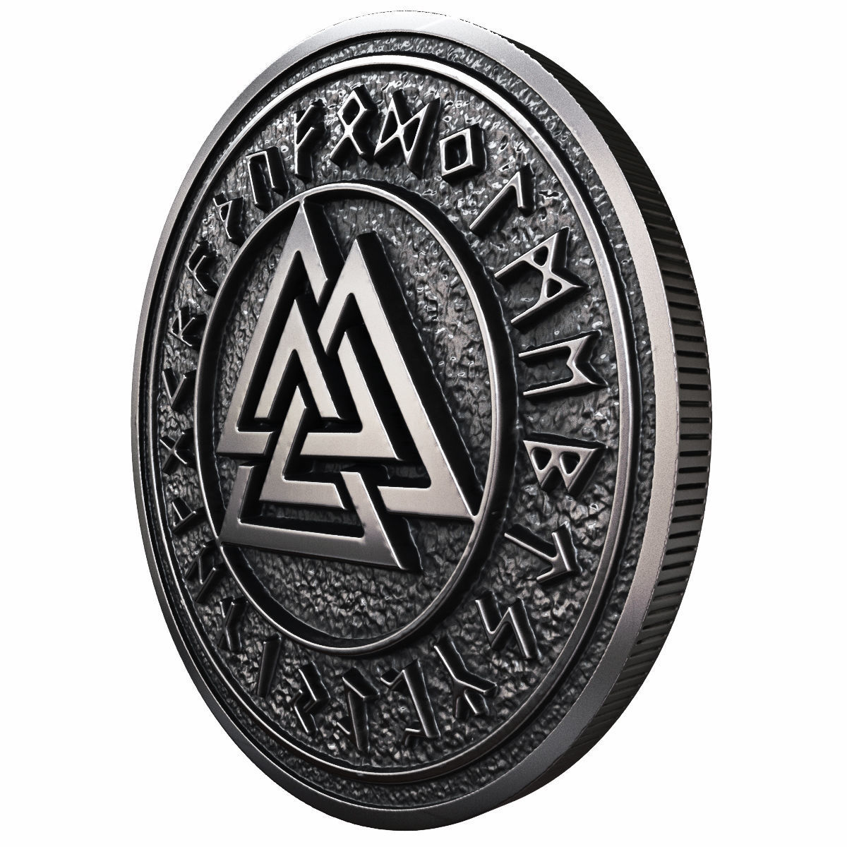 Runes Coin 3D print model_3