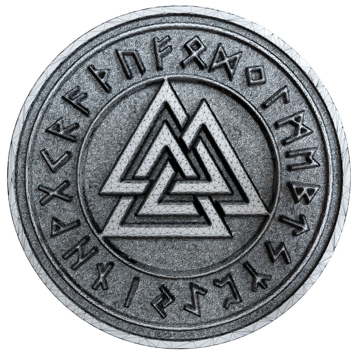 Runes Coin 3D print model_7