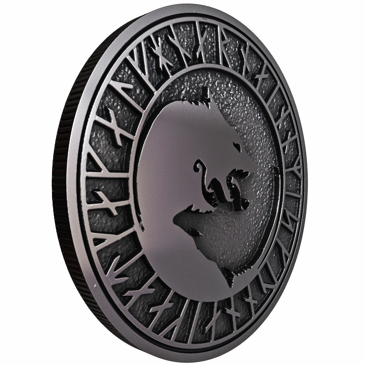 Runes Coin 3D print model_5