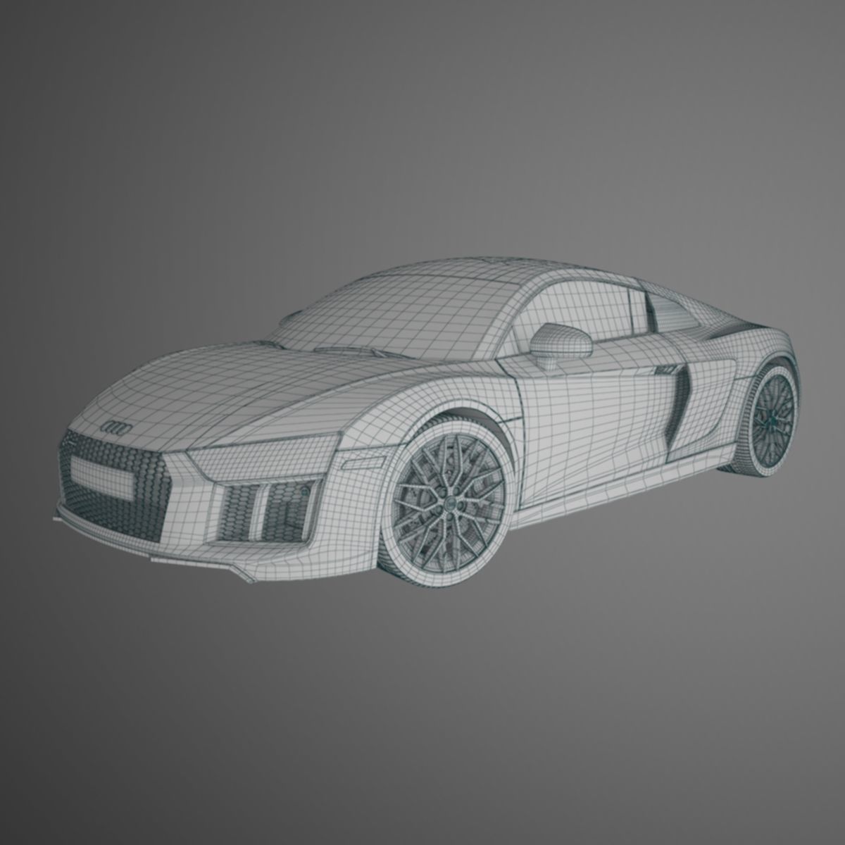 Audi R8 Coupe 2018 Model 3D model_7