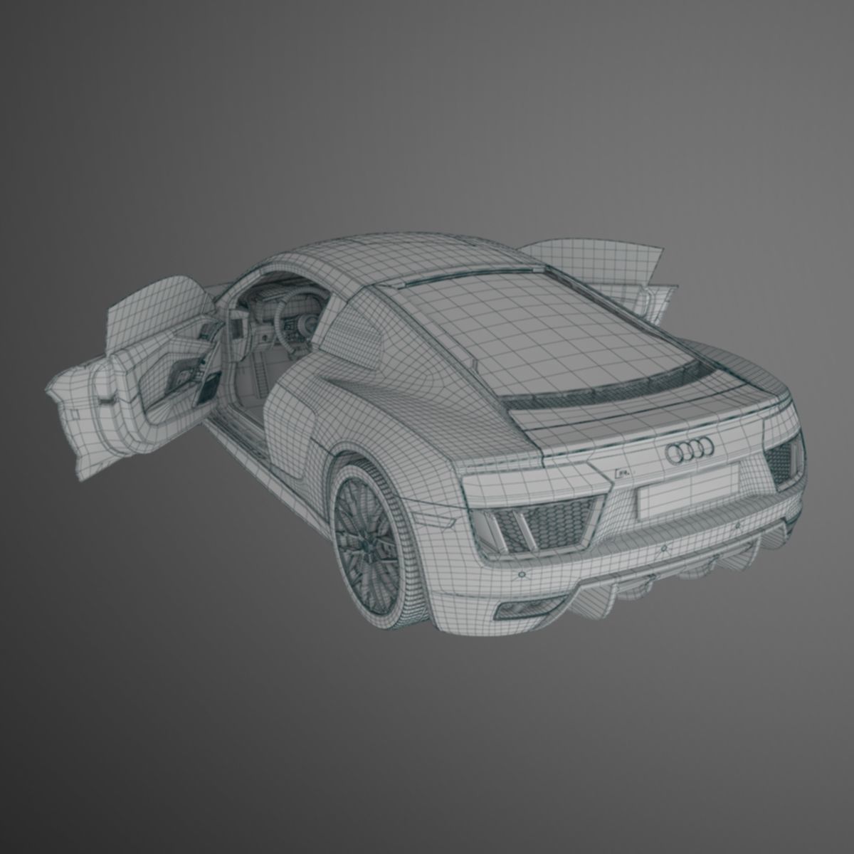 Audi R8 Coupe 2018 Model 3D model_11