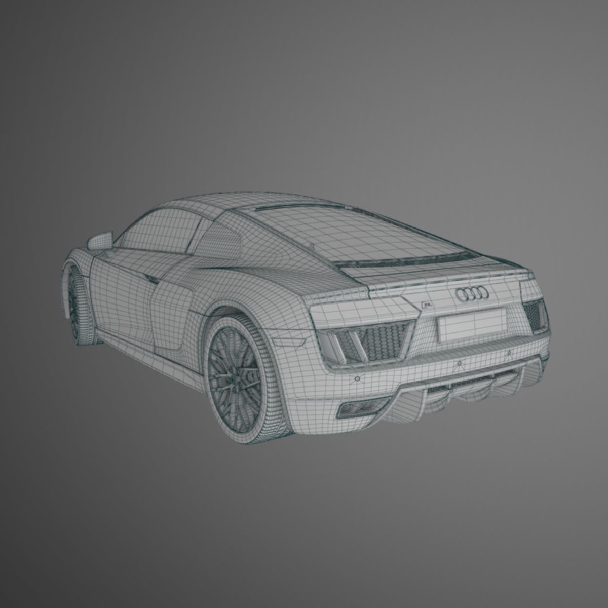 Audi R8 Coupe 2018 Model 3D model_9