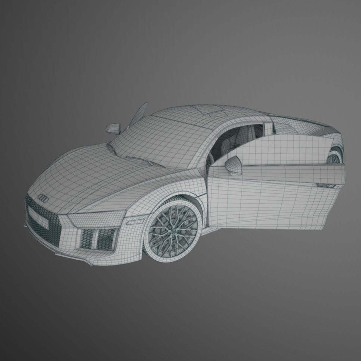 Audi R8 Coupe 2018 Model 3D model_10