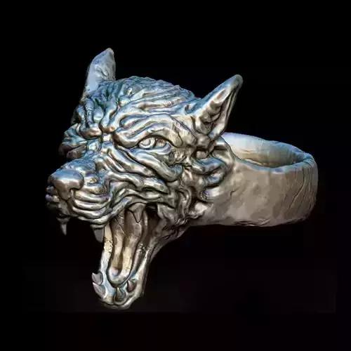 Wolf Ring 3D print model