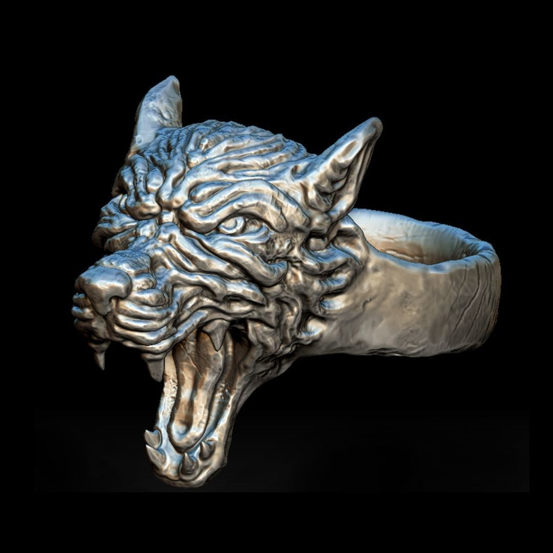 Wolf Ring 3D print model