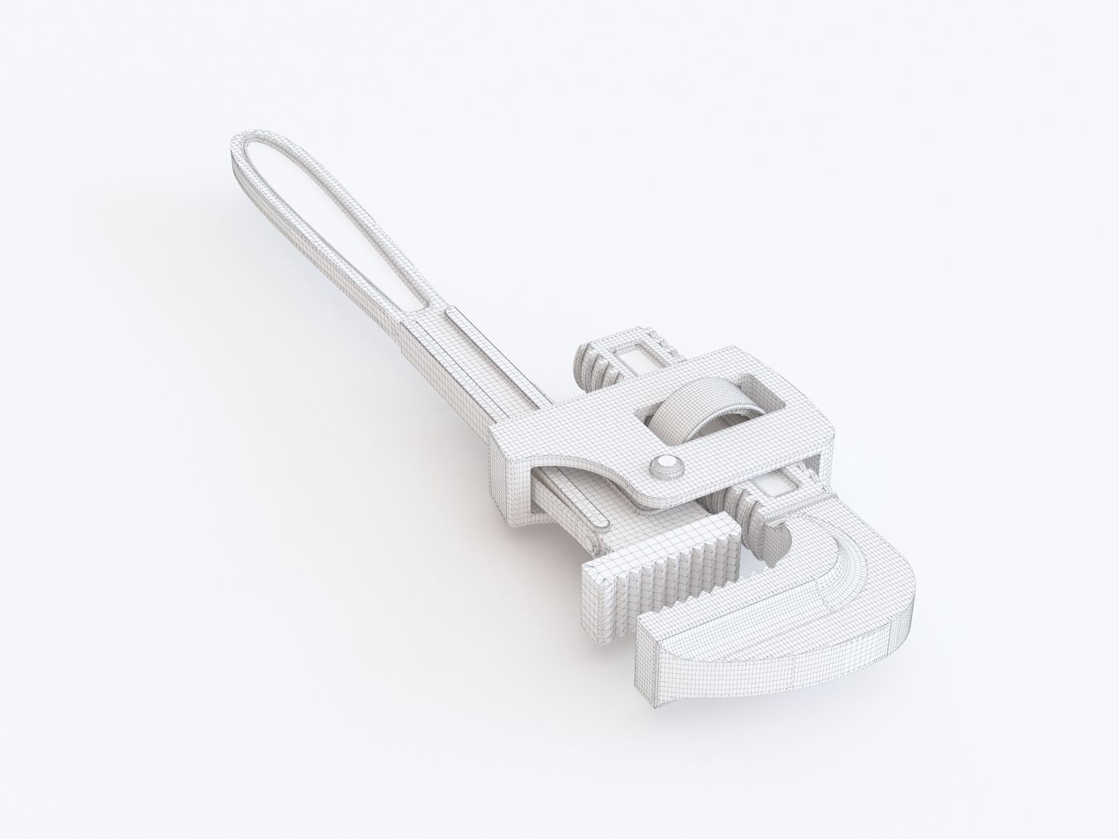 Pipe wrench 01 3D model_1