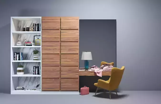 Wall unit with Storage and Desk