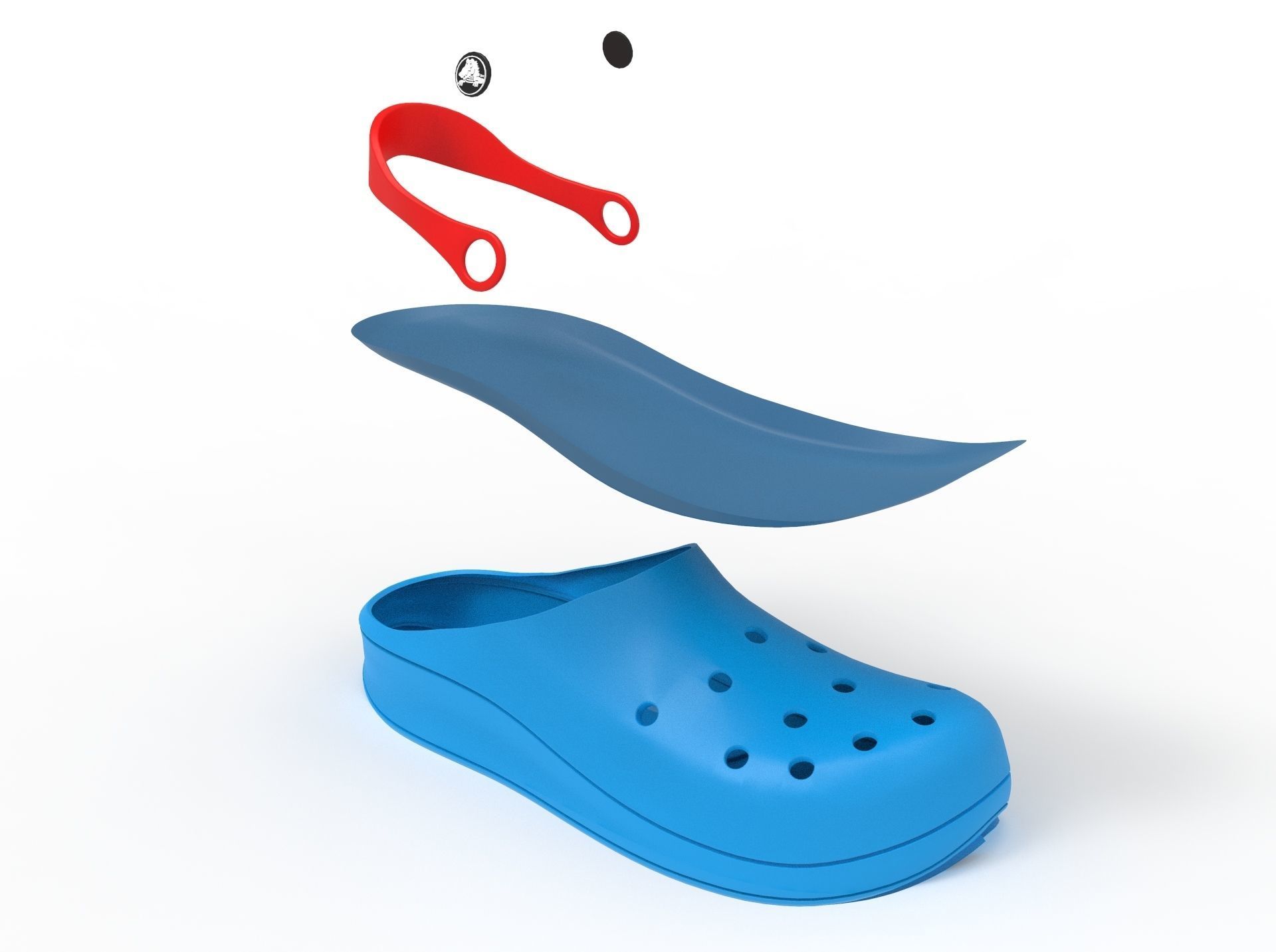 Crocs Shoes 3D model_10