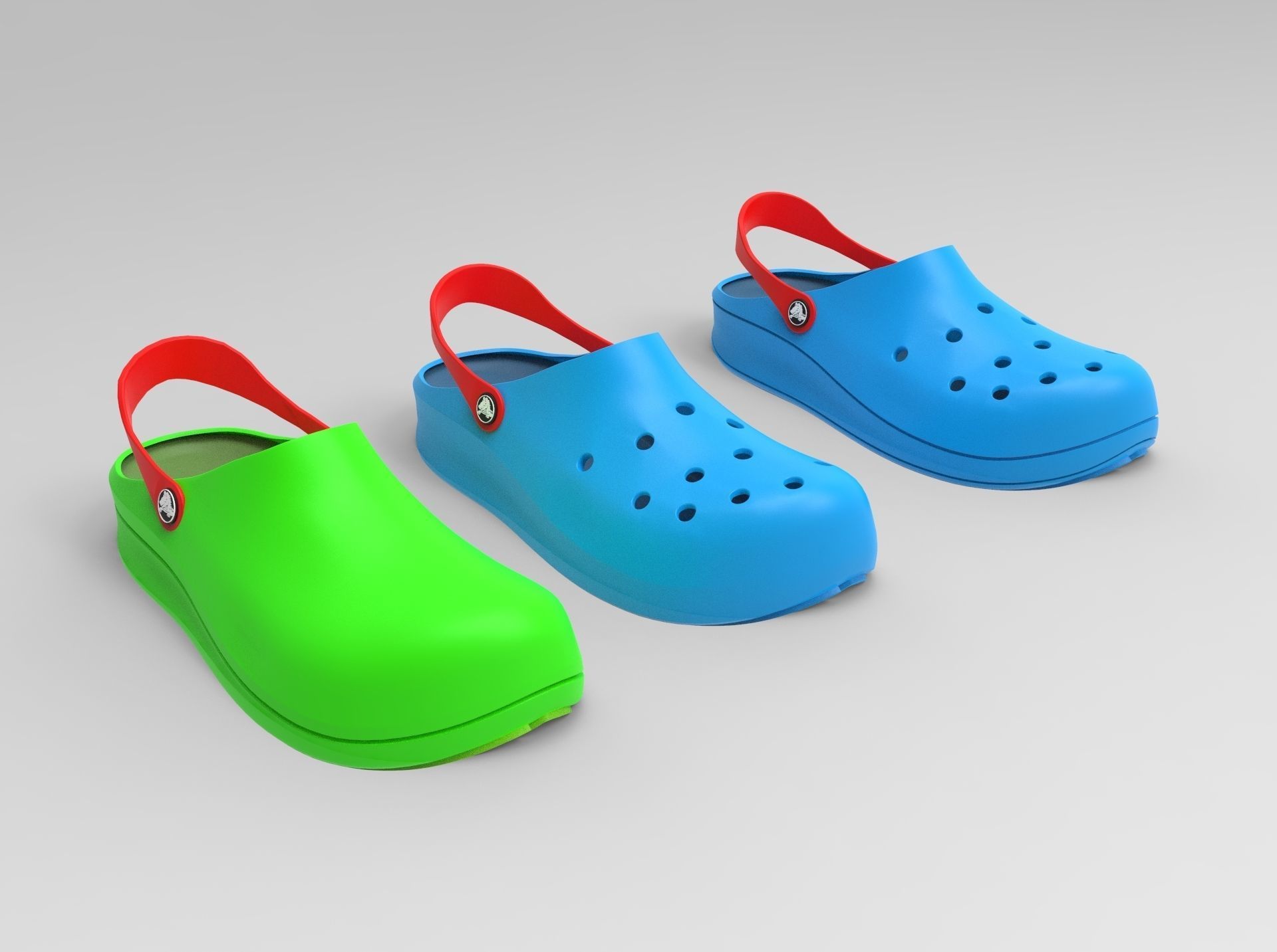 Crocs Shoes 3D model_4