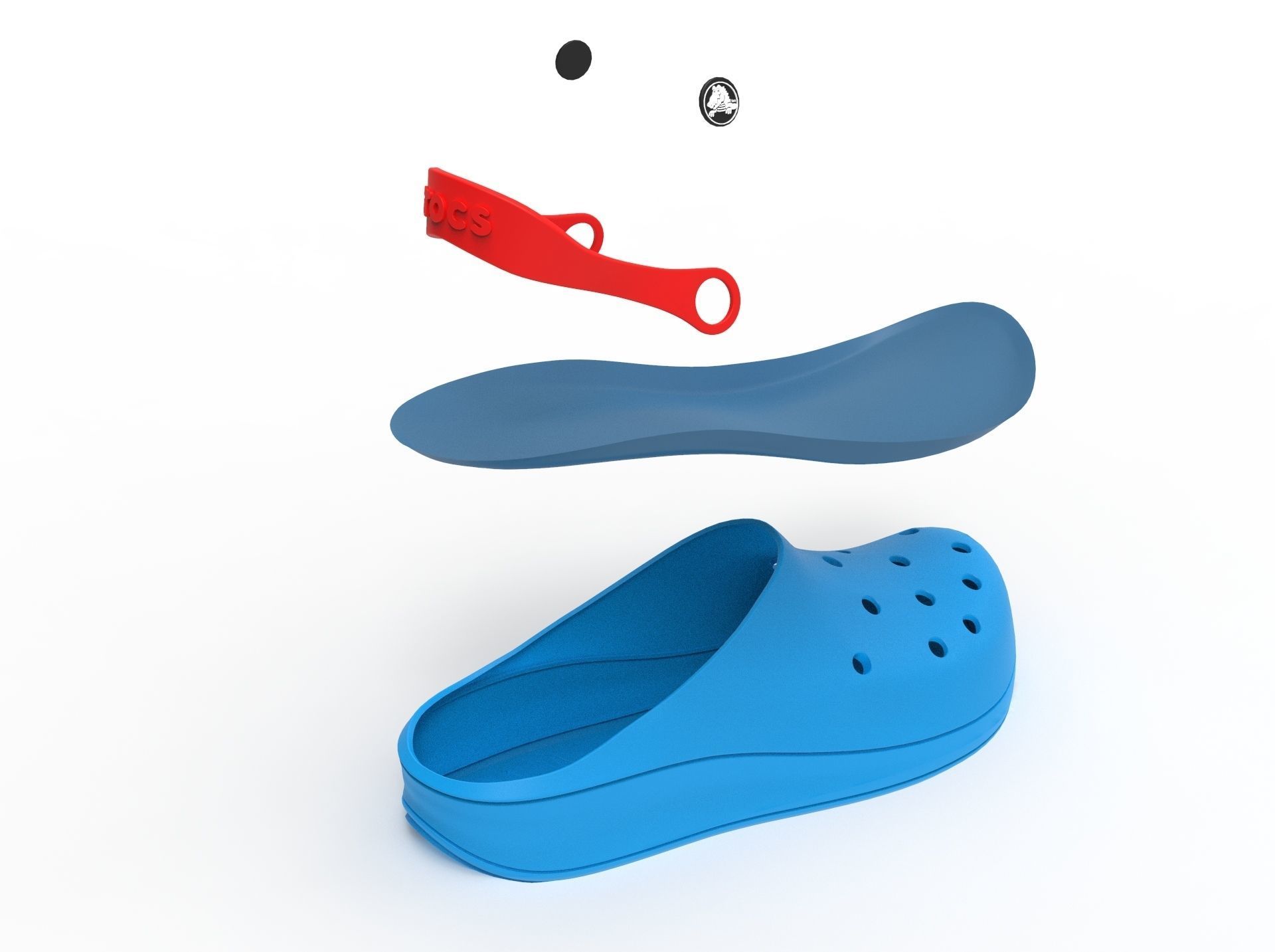 Crocs Shoes 3D model_11