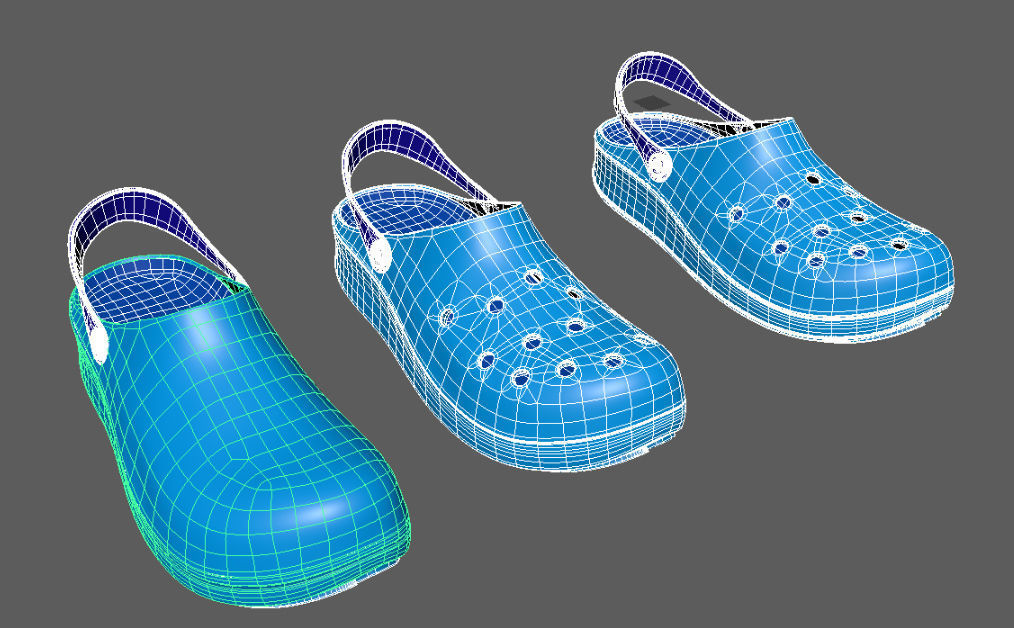 Crocs Shoes 3D model_9