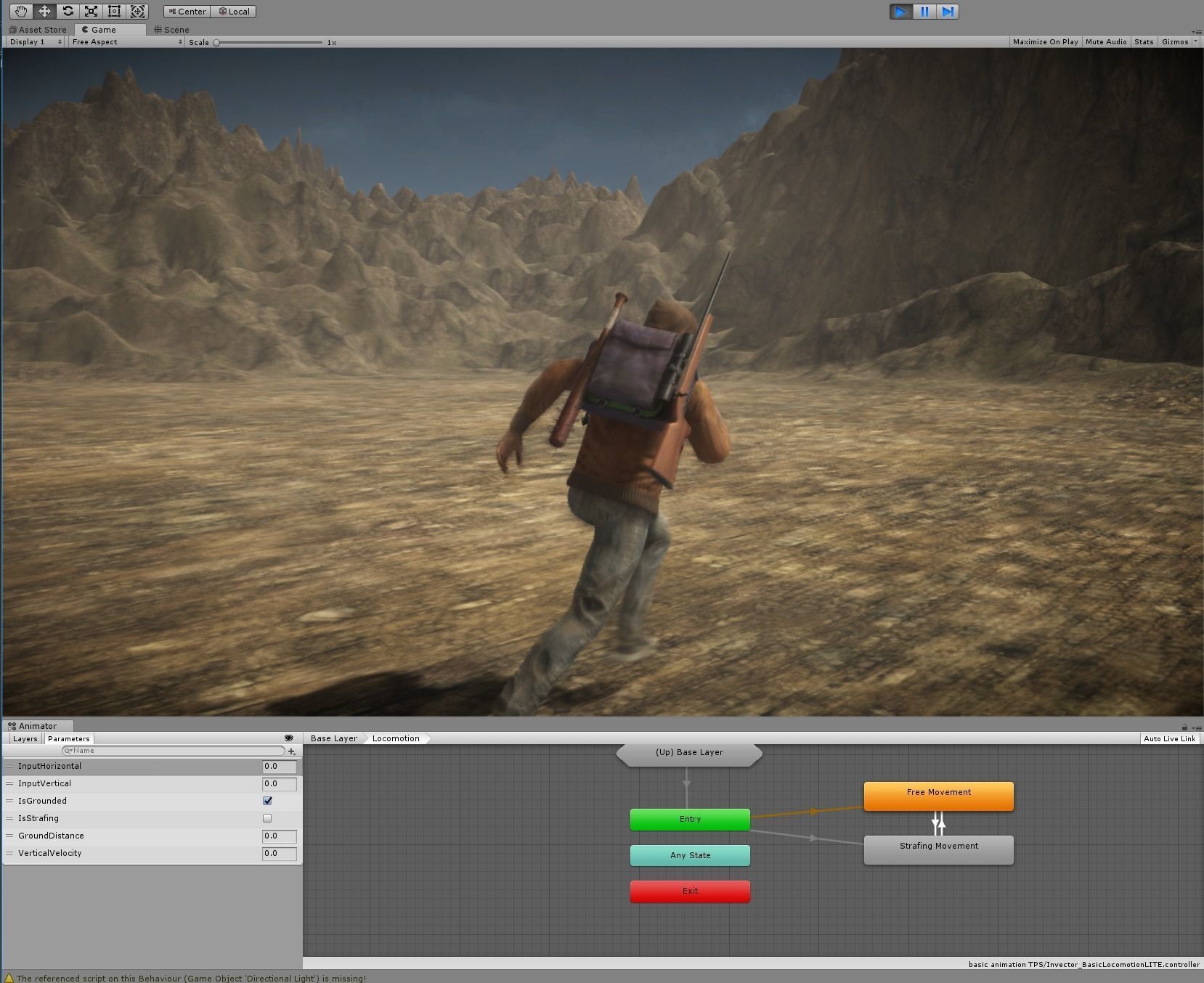 Black Skin Male Survivor Low-poly 3D model_14