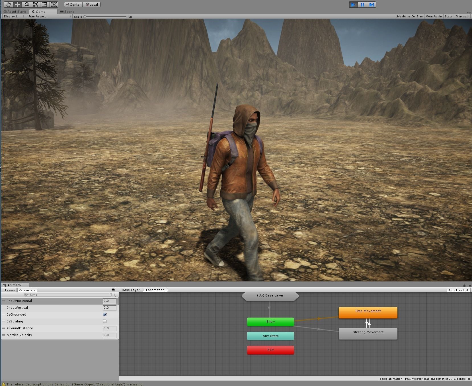 Black Skin Male Survivor Low-poly 3D model_16