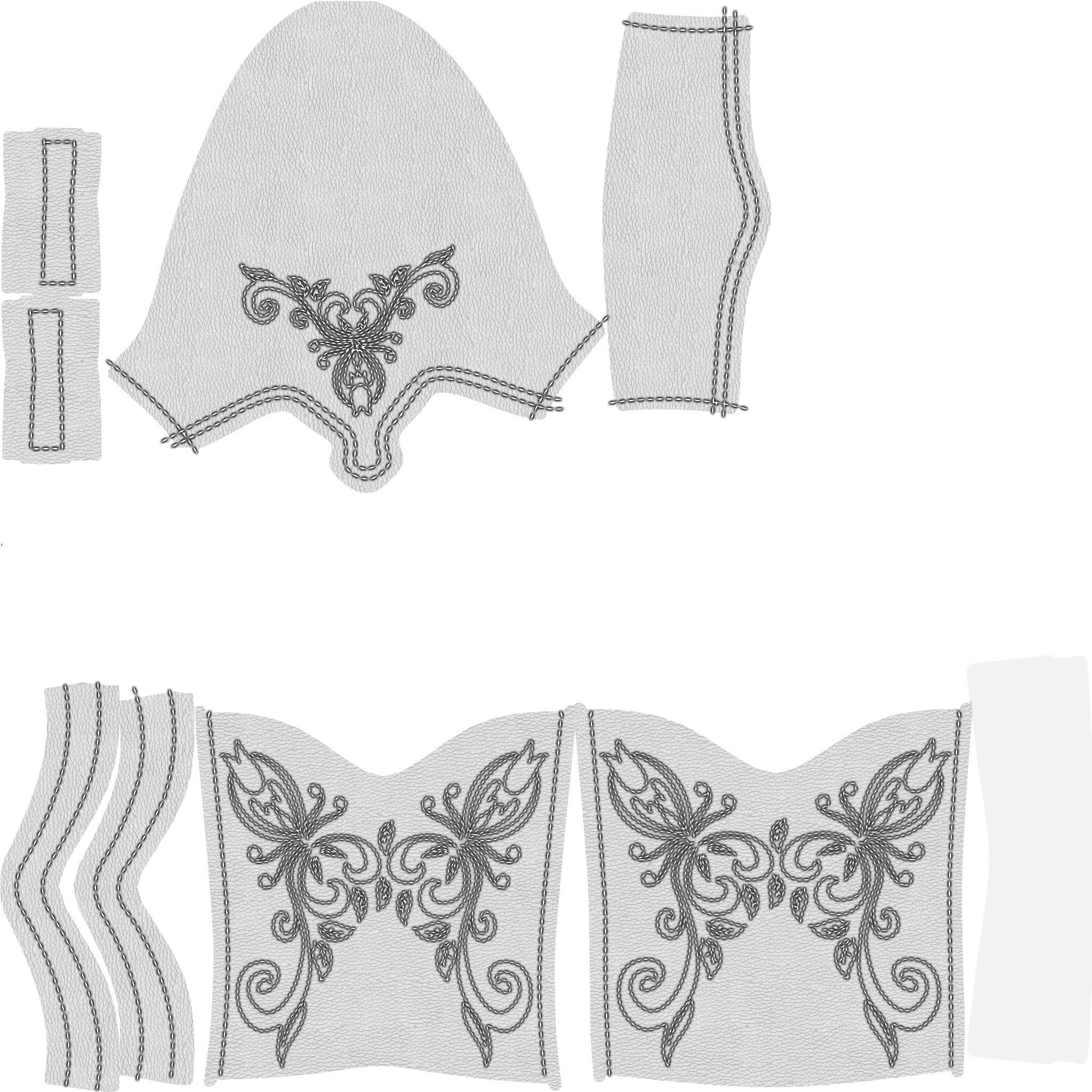 Men boots Low-poly 3D model_19