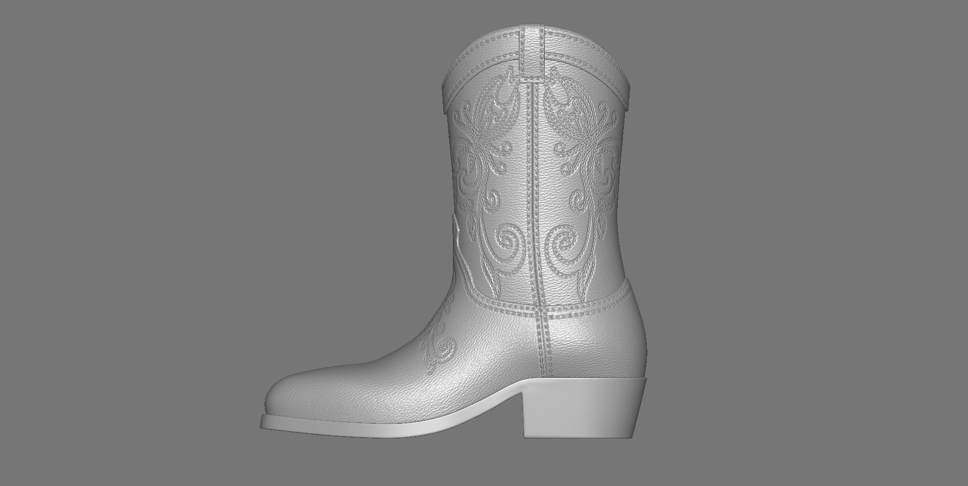Men boots Low-poly 3D model_4