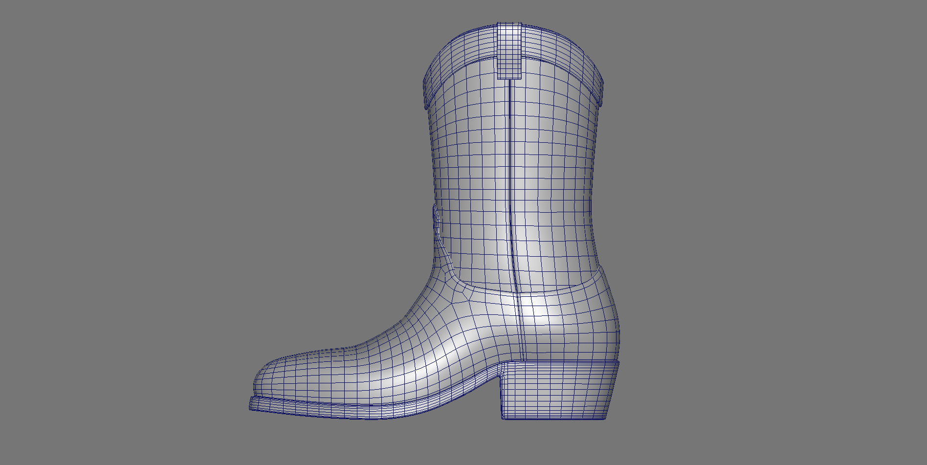 Men boots Low-poly 3D model_6