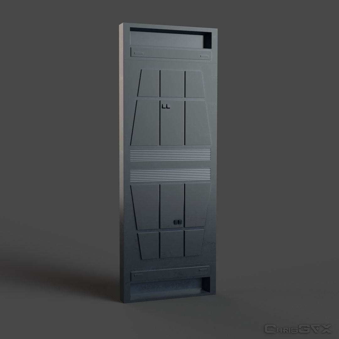 SciFi Wall Panels - 19 Parts - Walls and Details 3D model_5