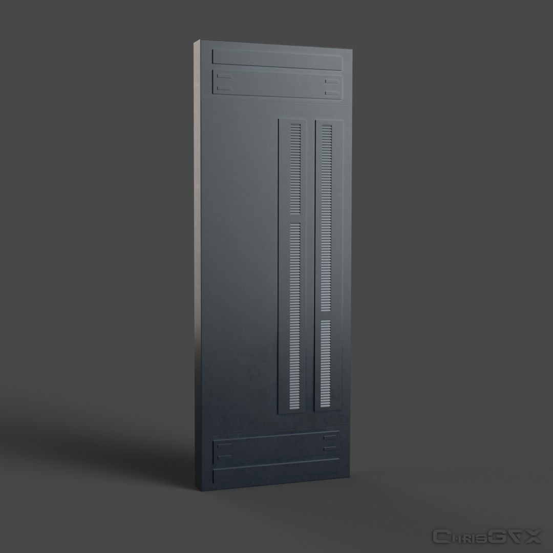 SciFi Wall Panels - 19 Parts - Walls and Details 3D model_3