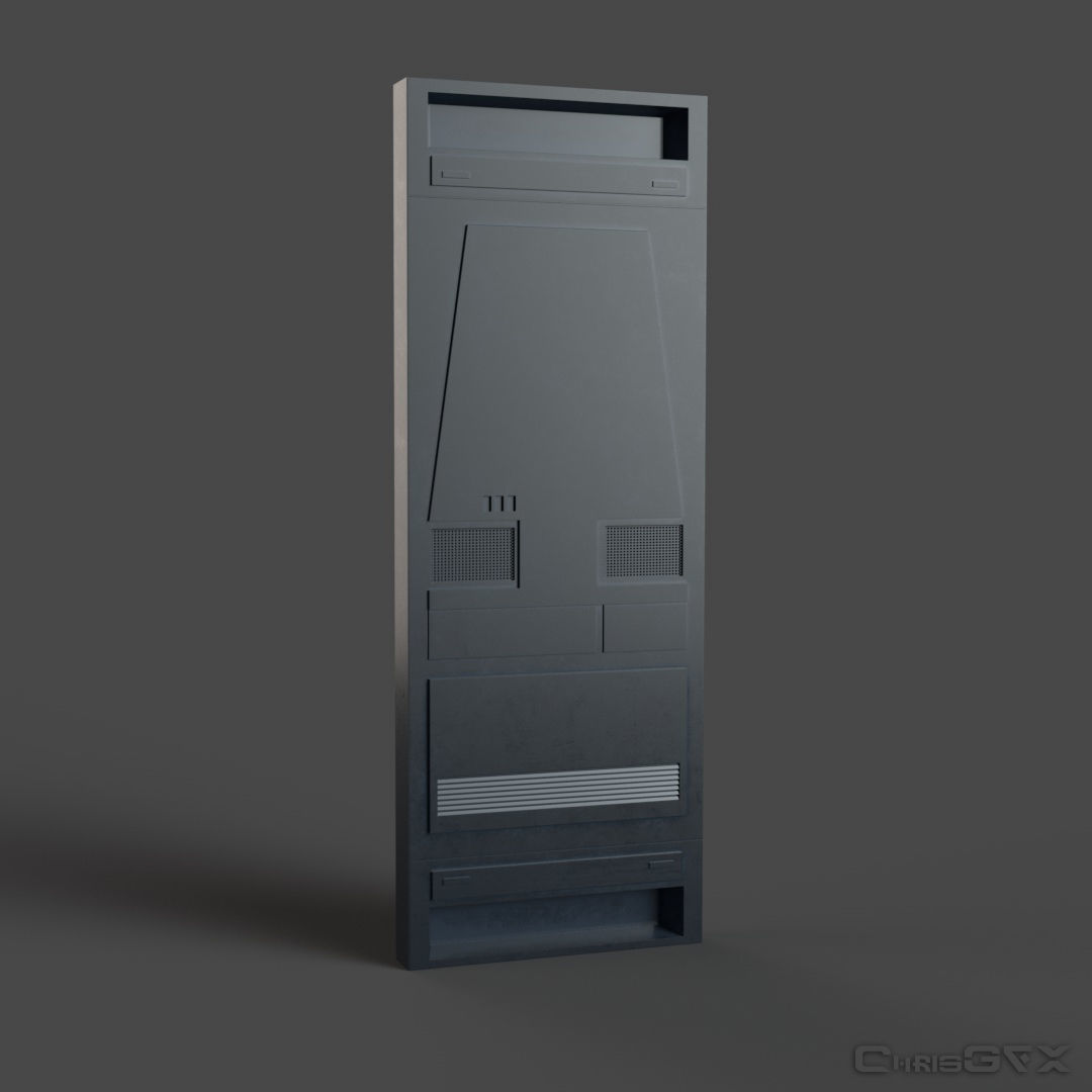 SciFi Wall Panels - 19 Parts - Walls and Details 3D model_9