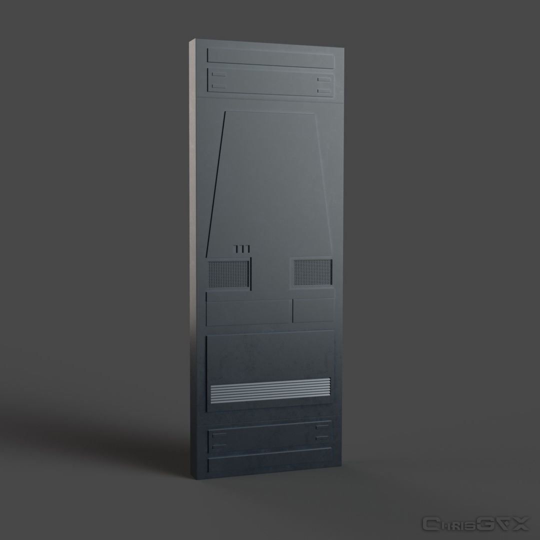SciFi Wall Panels - 19 Parts - Walls and Details 3D model_4