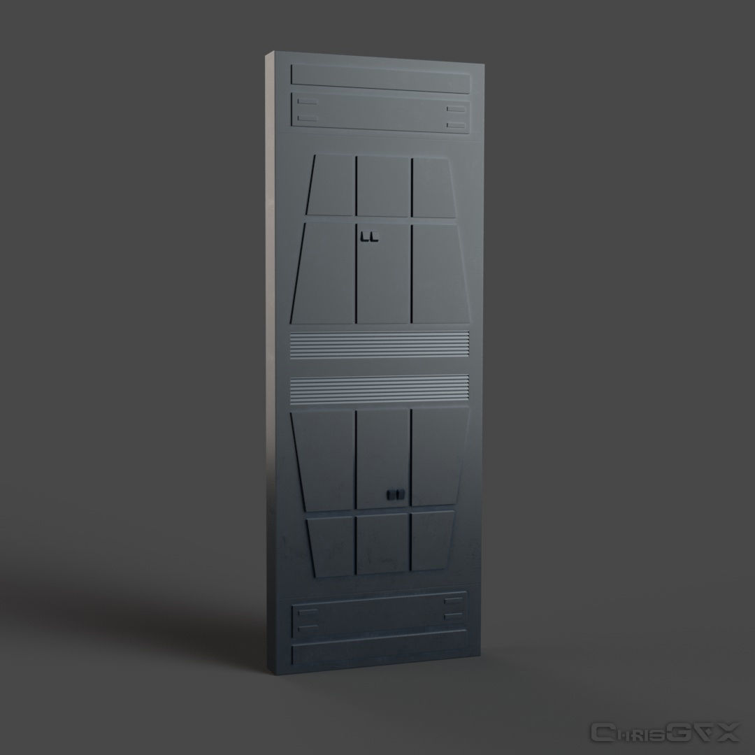 SciFi Wall Panels - 19 Parts - Walls and Details 3D model_6