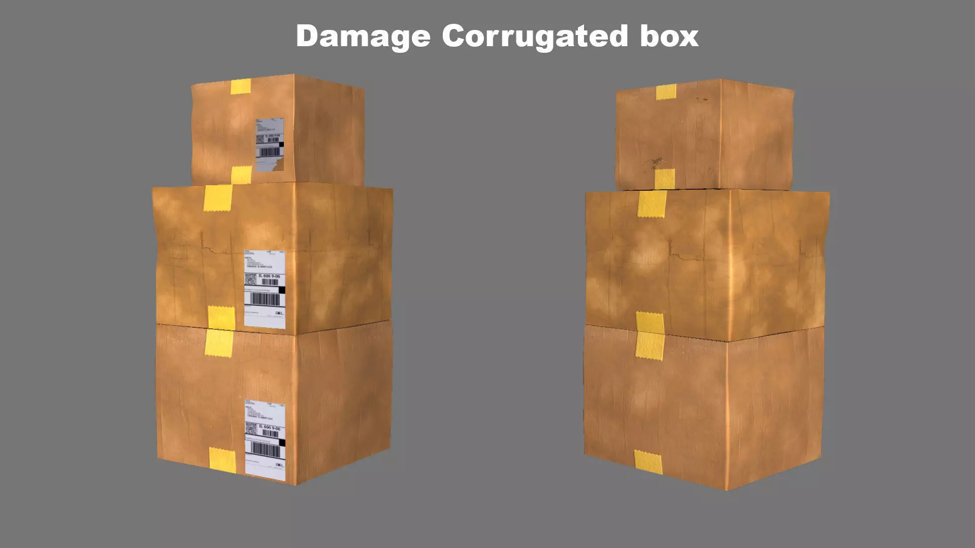 Cardboard box Low-poly 3D model