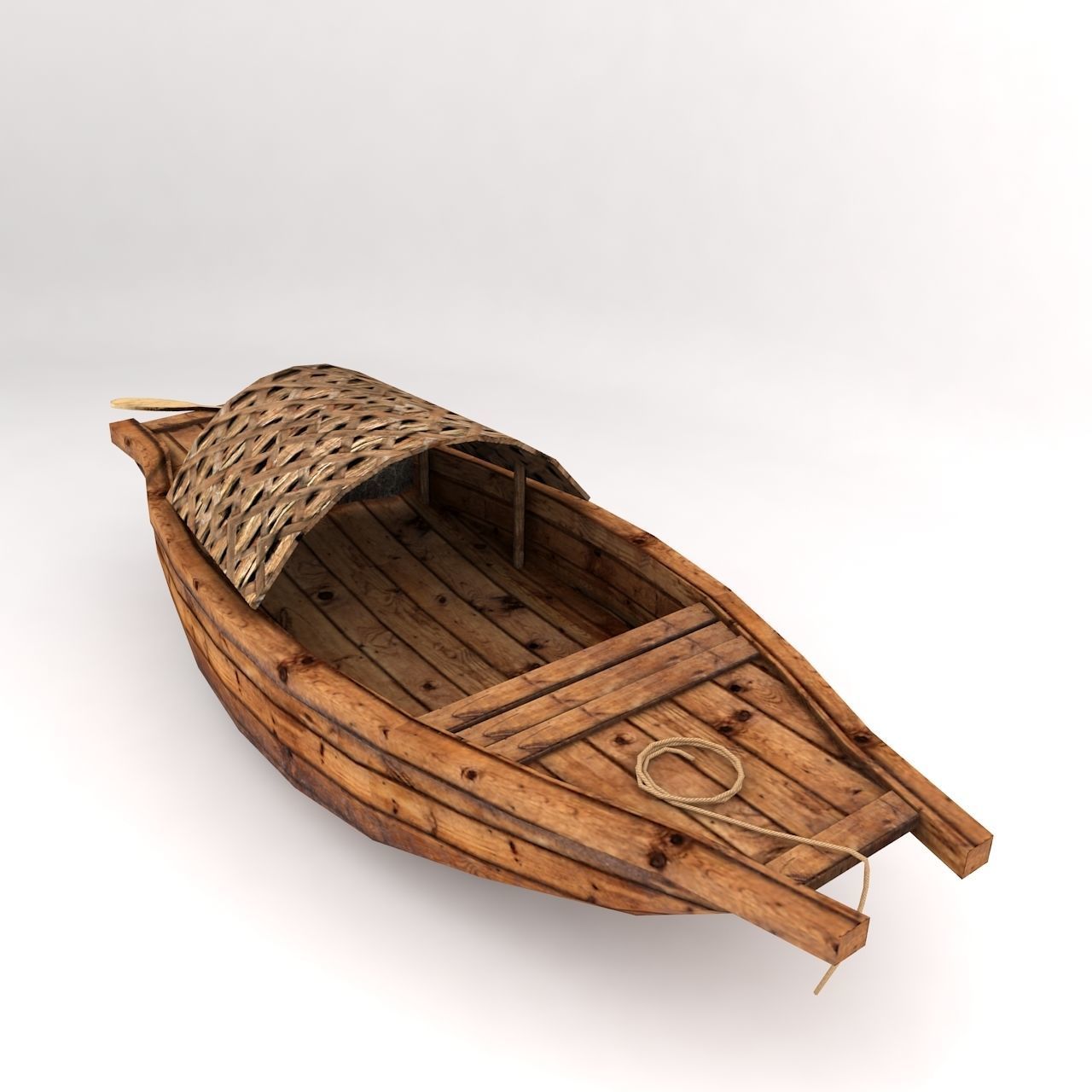 Small boat  3d model  Low-poly 3D model_1