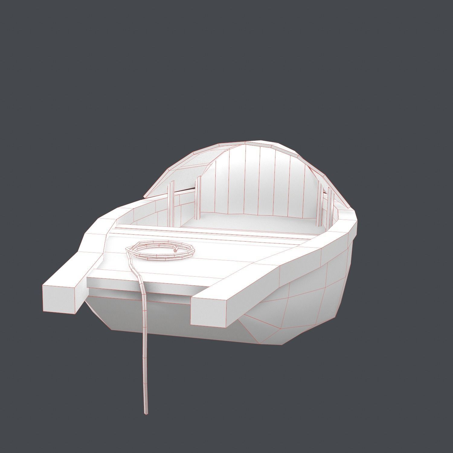 Small boat  3d model  Low-poly 3D model_7