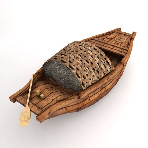  Small boat  3d model  Low-poly 3D model