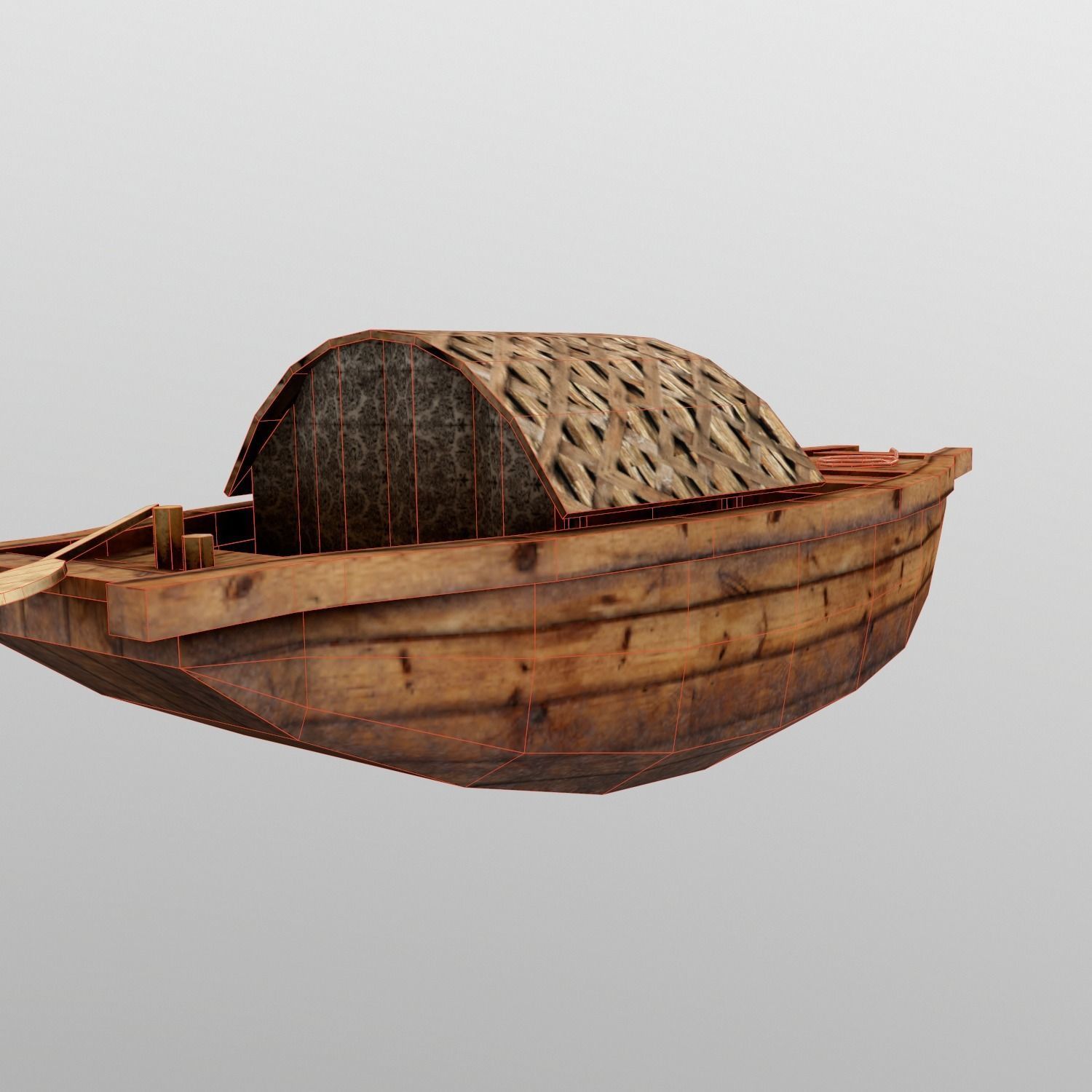 Small boat  3d model  Low-poly 3D model_4