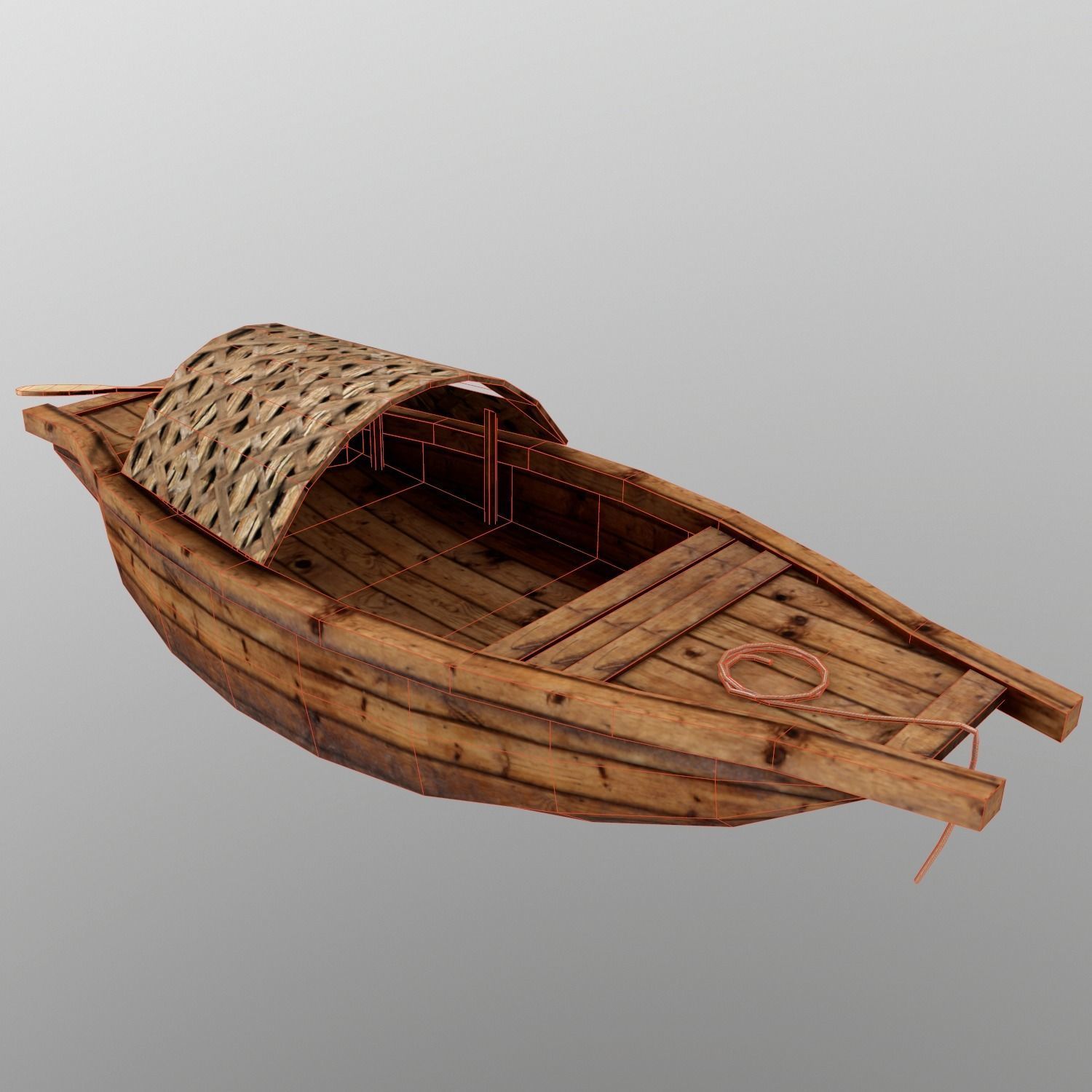 Small boat  3d model  Low-poly 3D model_5