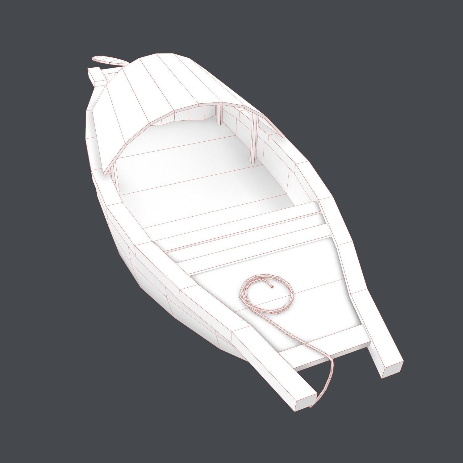 Small boat  3d model  Low-poly 3D model_6