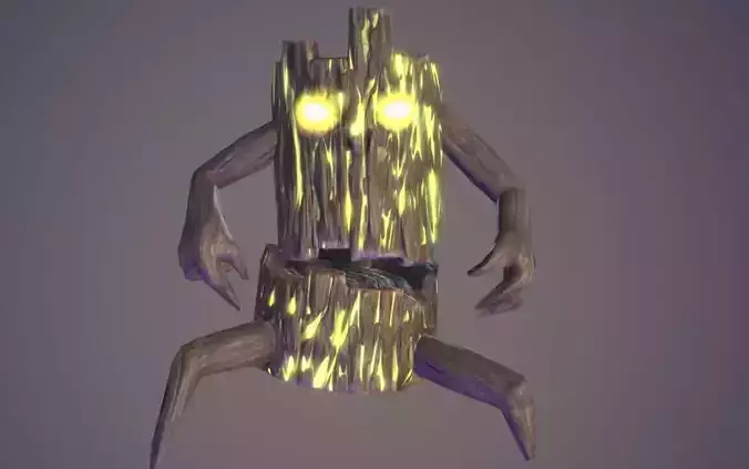 Dark Creature Terrible Stump PBR Low-poly 3D model