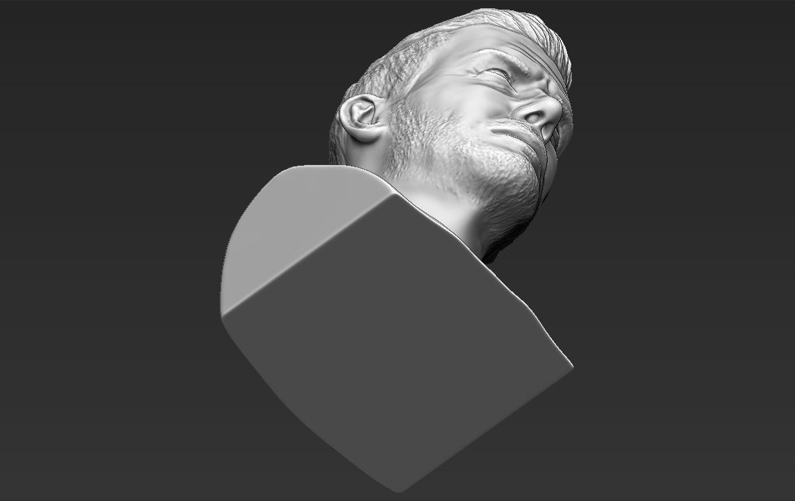 David Beckham bust 3D printing ready stl obj formats 3D print model_25