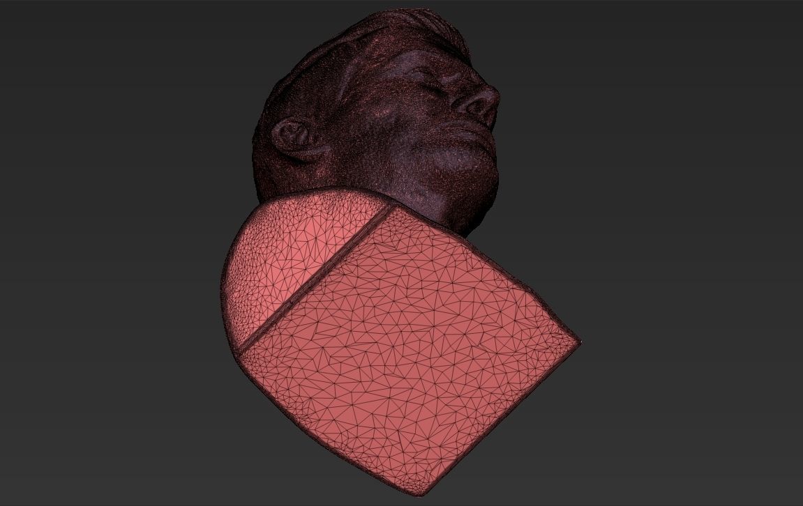 David Beckham bust 3D printing ready stl obj formats 3D print model_28