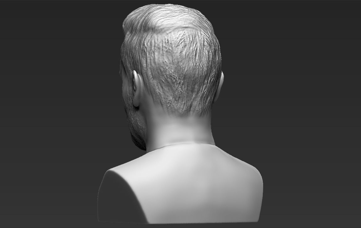 David Beckham bust 3D printing ready stl obj formats 3D print model_2