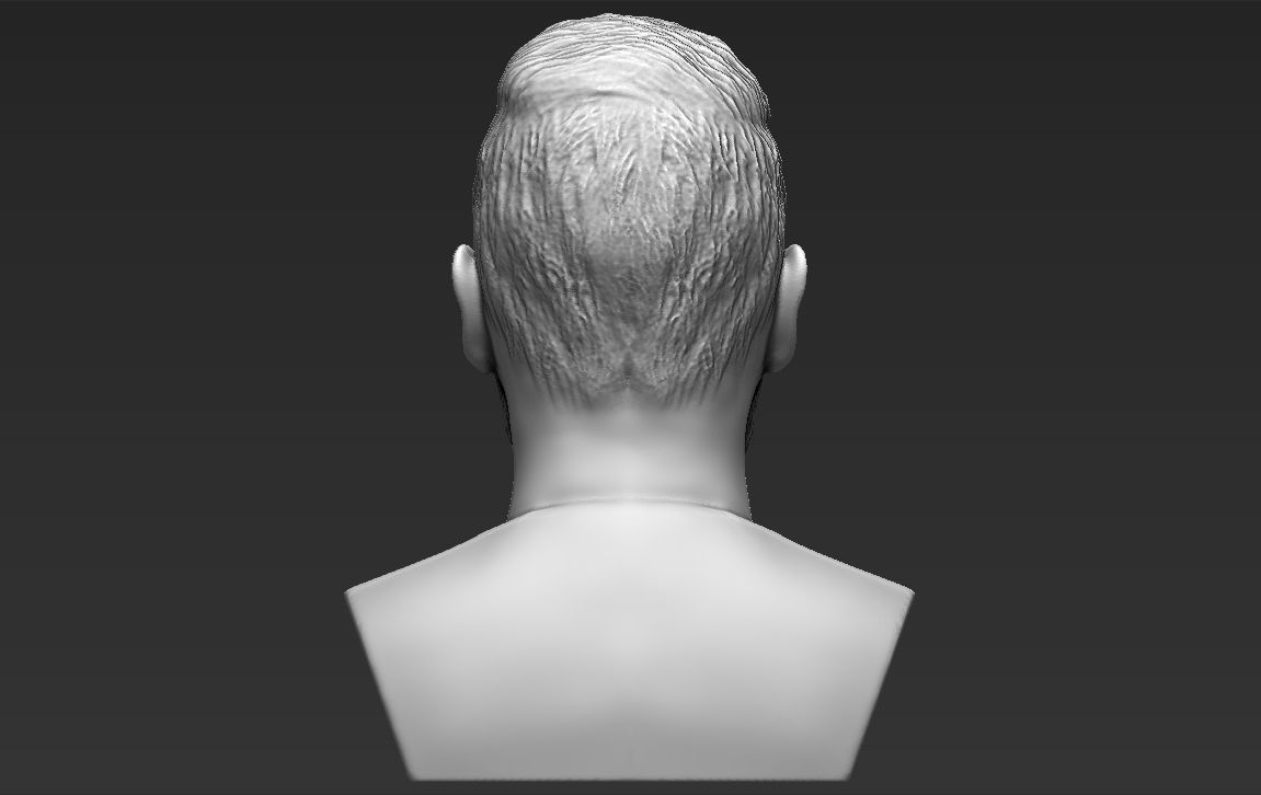 David Beckham bust 3D printing ready stl obj formats 3D print model_7