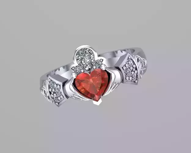 Diamond Heart Claddagh rings
