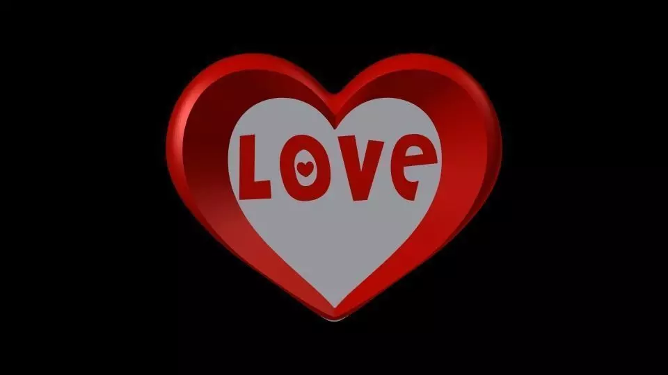 Love 3D Print Model Free 3D print model_0