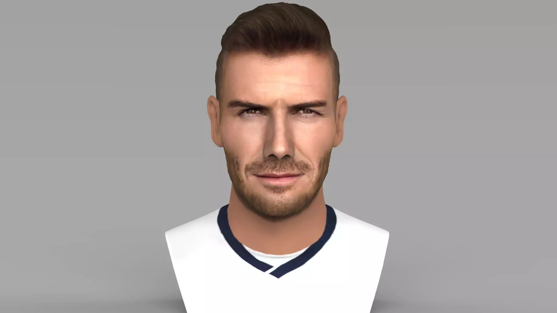 David Beckham bust ready for full color 3D printing 3D print model