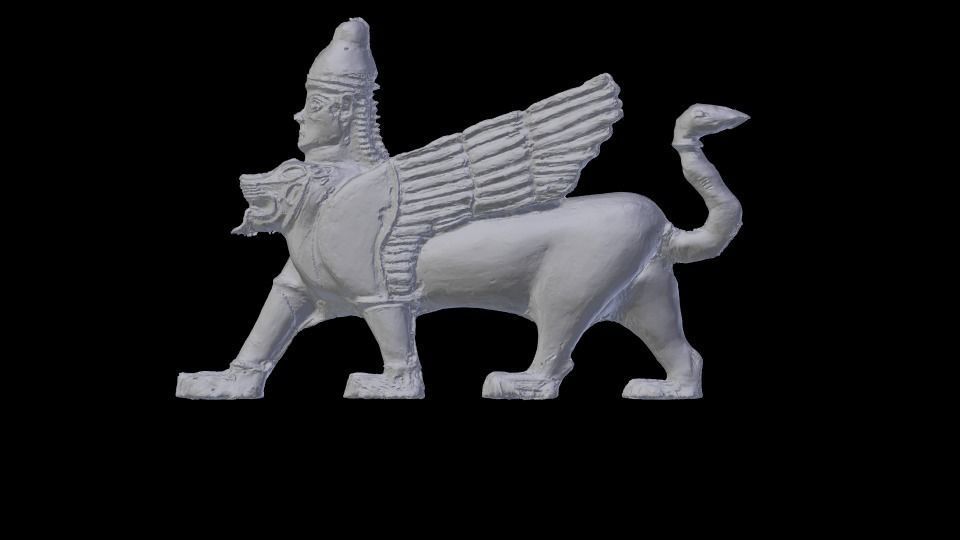 Hittite Lion Statue 3D print model_2